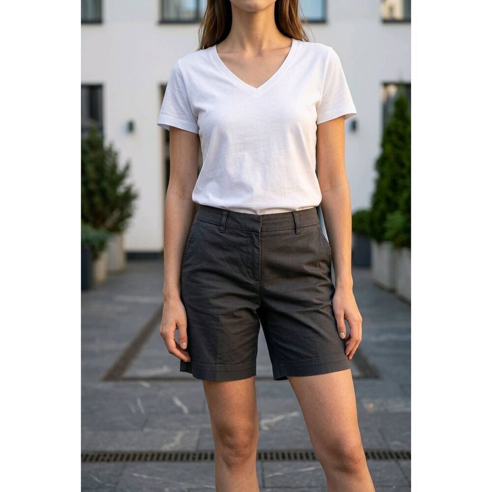 🇬🇪🍑Gap Black Stretch Preppy Chino Shorts Size 8
